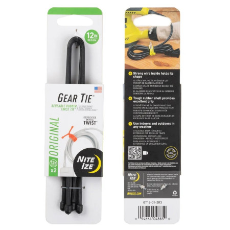 Filo per legature Nite Ize Gear Tie 12" nero Černá