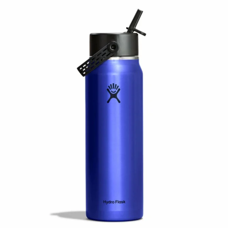 Thermos Hydro Flask 32 Oz Lightweight Wide Flex Straw Cap blu Sapphire Blue