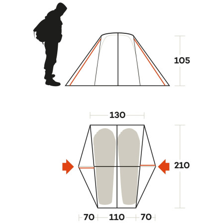 Tenda da trekking Ferrino Fuji 2