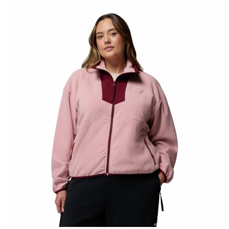 Felpa da donna Columbia Sequoia Grove™ Full Zip Fleece rosa Eraser Pink, Rich Wine