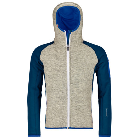 Felpa da uomo Ortovox Fleece Plus Classic Knit Hoody blu PetrolBlue