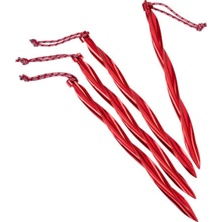 Picchetti da tenda MSR Cyclone Stake Kit V2 rosso red