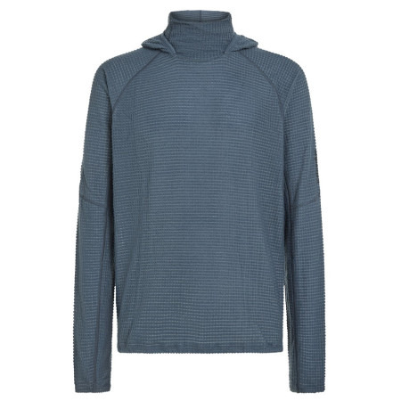 Felpa da uomo Icebreaker Men Mer 400 RealFleece Grid Pulover Hood blu/grigio Abyss