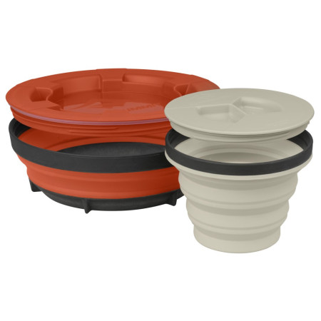 Set di ciotole Sea to Summit X-Seal & Go Set Large grigio/rosso Rust/Sand