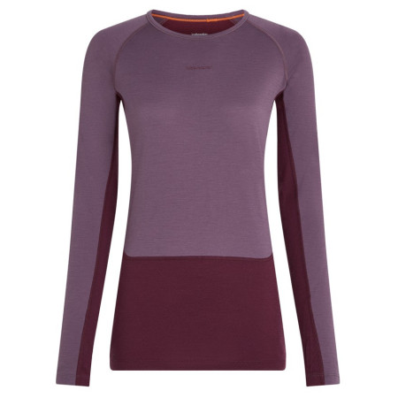 Maglietta sportiva da donna Icebreaker W Mer 200 ZoneKnit LS Crewe viola Dkber/Greplu/Cb