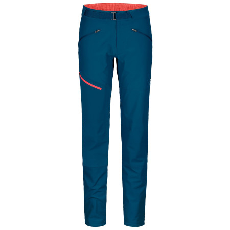 Pantaloni da donna Ortovox W's Brenta Pants blu Petrol Blue