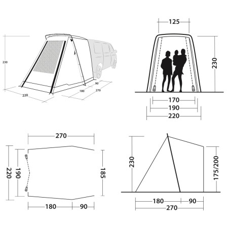 Tenda per minibus Outwell Sand Van