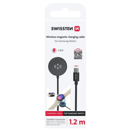 Cavo di ricarica e trasmissione Swissten Wireless magnetic charging cable for Samsung Watch 1,2 m