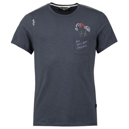 Maglietta da uomo Chillaz Pocket Friends blu scuro dark blue