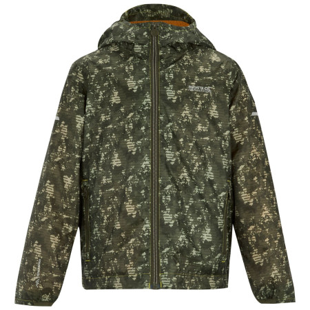 Giacca da bambino Regatta Printed Lever II LiSagLinCamo verde scuro LiSagLinCamo