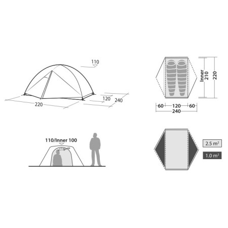 Tenda da trekking Robens Aster 2 Pro
