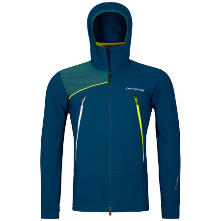 Giacca da uomo Ortovox Pala Hooded Jacket blu Petrol Blue