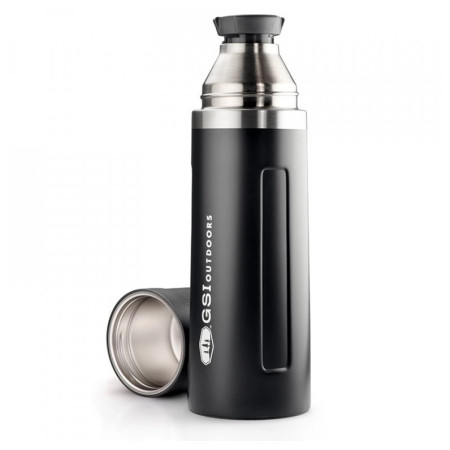 Thermos GSI Outdoors Glacier Stainless Vacuum Bottle 1l nero black
