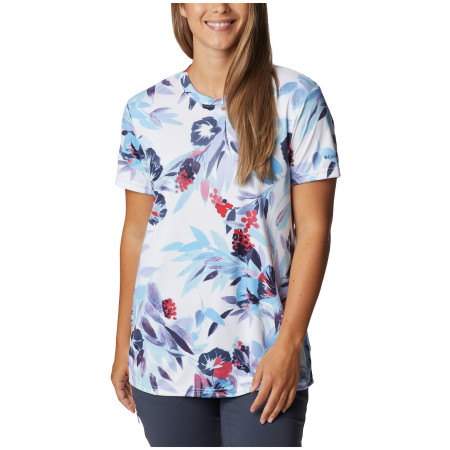 Maglietta sportiva da donna Columbia Fork Stream™ SS Tee bianco/blu Vista Blue, Wisterian