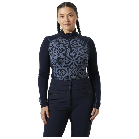 Maglietta sportiva da donna Helly Hansen W Lifa Merino Midw Gra 1/2 Zip