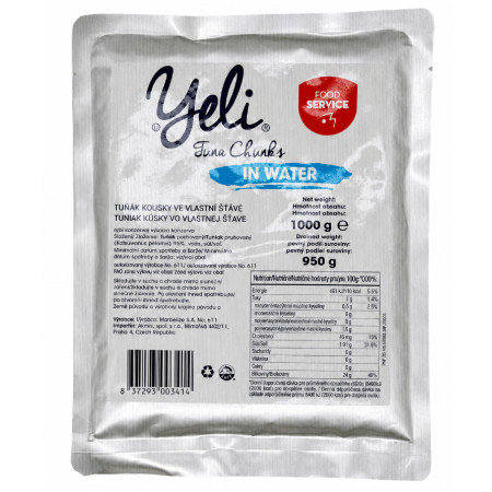 Cibo da viaggio Yeli Tonno a pezzi al naturale (1000 g)