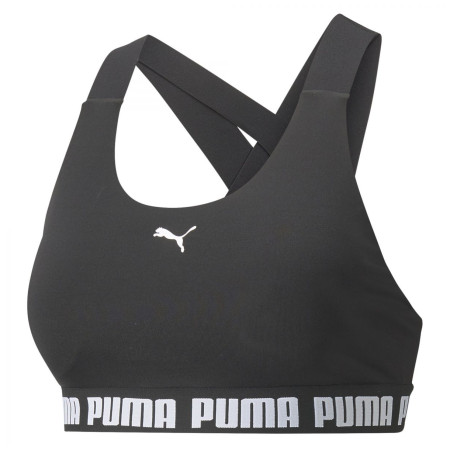 Reggiseno sportivo Puma Mid Impact Feel it Bra nero/bianco black