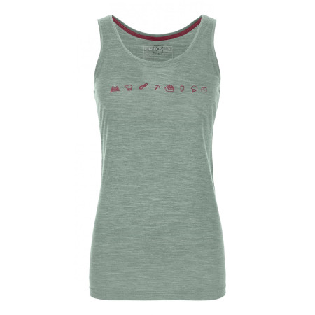 Canotta da donna Ortovox 120 Cool Tec Icons Top W verde GreenForrestBlend