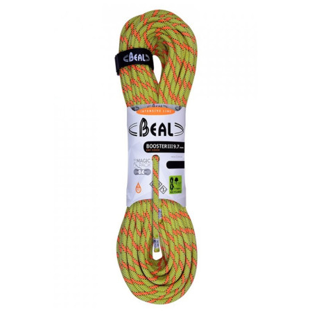 Corda da arrampicata Beal Booster III 9,7 mm (60 m) verde chiaro anis