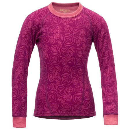 Maglietta sportiva per bambini Devold Active Kid Shirt rosa plum