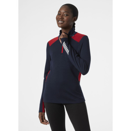 Maglietta sportiva da donna Helly Hansen W Lifa Merino Midweight 1/2 Zip