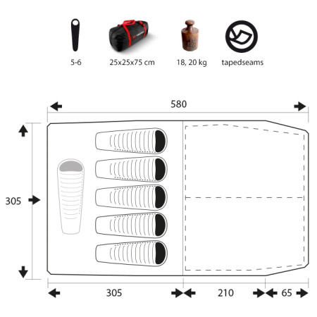 Tenda familiare Trimm Monzun