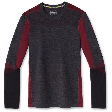 Maglietta funzionale da uomo Smartwool M Intraknit Merino 200 Colorblock Crew grigio/rosso CharcoalHeather