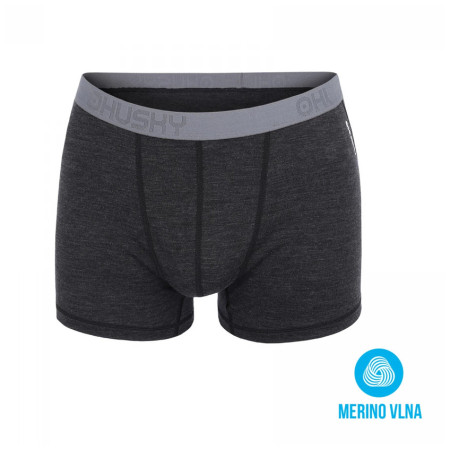 Boxer da uomo Husky Termoprádlo Merino 100 nero black