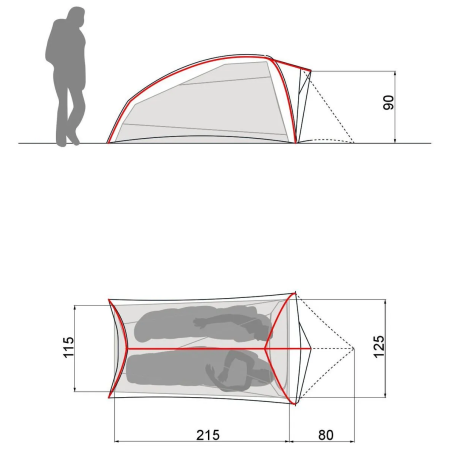 Tenda ultraleggera per 2 persone Vaude Ultralight Hogan 2P