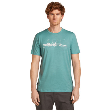 Maglietta da uomo Icebreaker Men Merino 150 Tech Lite SS Tee The Peaks