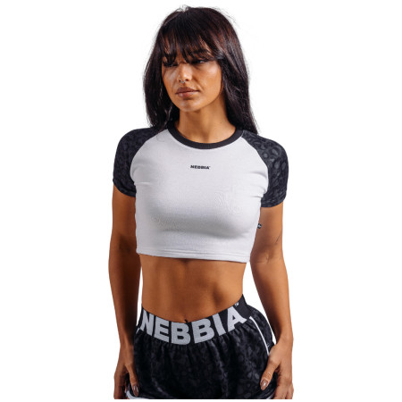 Maglietta da donna Nebbia Crop Top Leopard '97 Primal nero BLACK LEOPARD