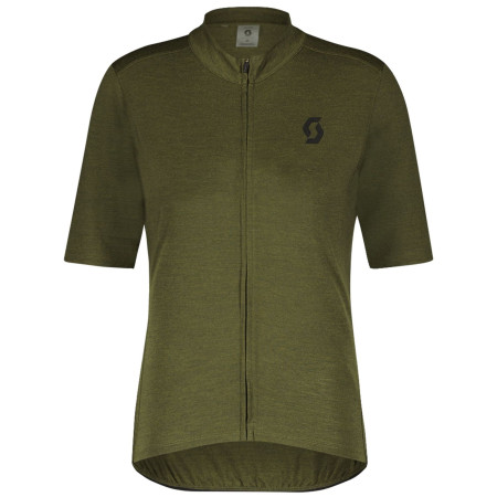 Maglia da ciclismo da uomo Scott Gravel Merino SS verde fir green/black