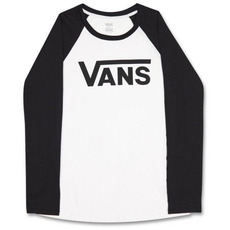 Maglietta da donna Vans Drop V Ls Raglan-B bianco/nero White