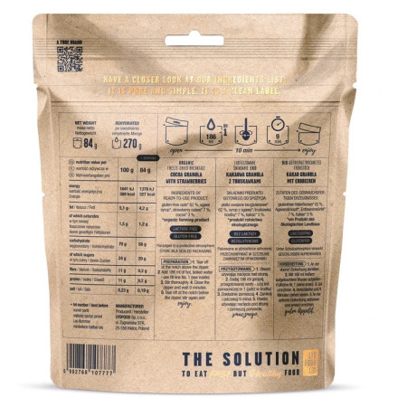 Cibo disidratato Lyo food Kakaová granola s jahodami 270 g