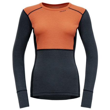 Maglietta sportiva da donna Devold Lauparen Merino 190 Shirt Wmn blu/arancio CORAL/NIGHT/INK