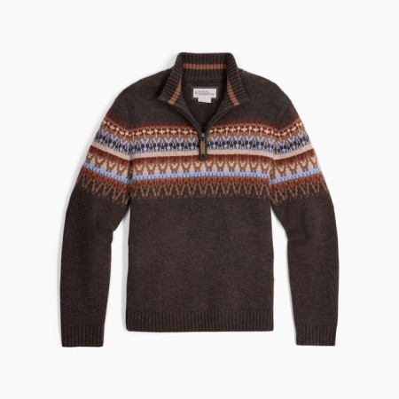 Maglione da uomo Royal Robins Arch Rock 1/4 Zip marrone scuro Turkish Coffee Htr Kirkwood Pt