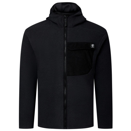Felpa da uomo Dare 2b Firn Hooded Borg Fleece nero Black