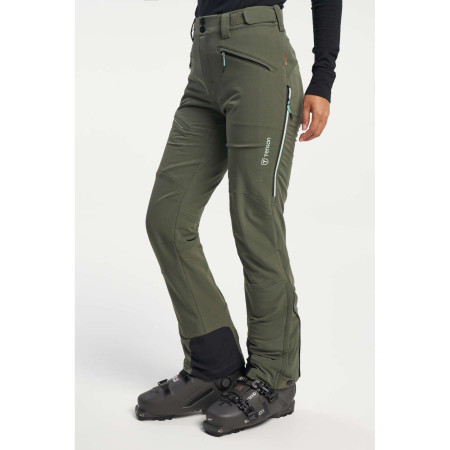 Pantaloni invernali da donna Tenson Touring Softshell Pant verde scuro Dark Khaki