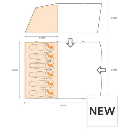 Tenda gonfiabile Regatta Kolima V3 6
