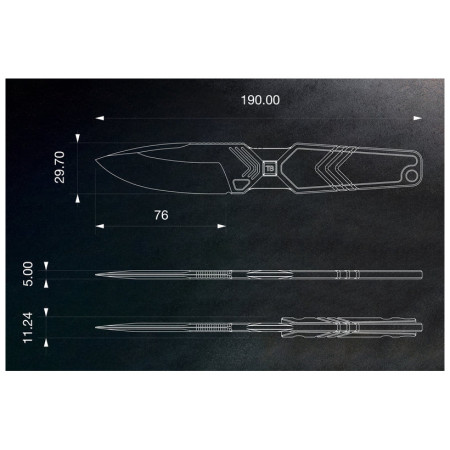 Coltello TB OUTDOOR Monobloc Knife Impact 127 Stainless Steel