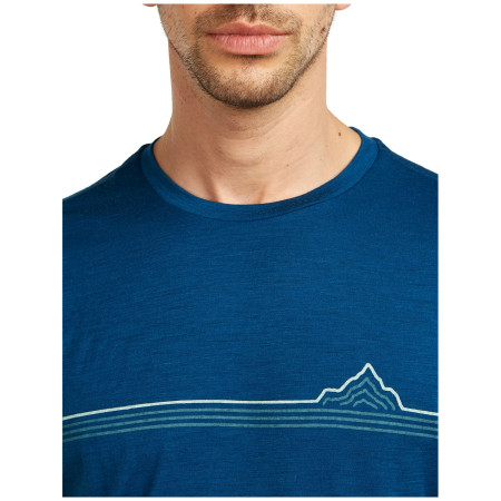 Maglietta da uomo Icebreaker Men Merino 150 Tech Lite SS Tee Range Stripes
