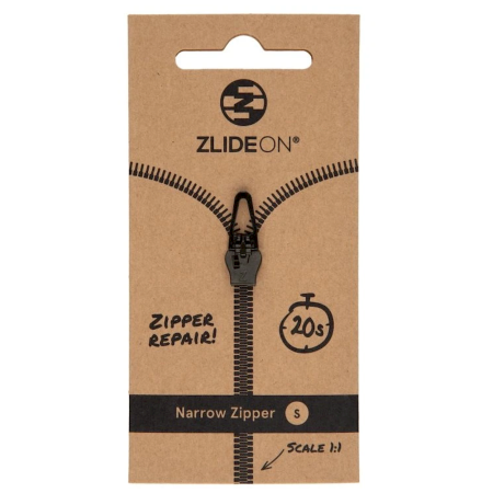 Cerniera di ricambio ZlideOn Opravný jezdec pro úzké zipy - S nero black
