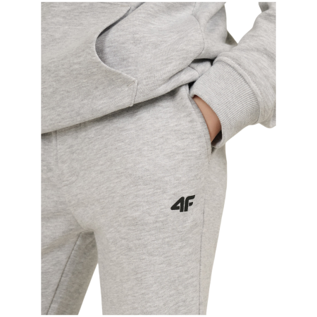 Pantaloni da tuta per bambini 4F Trousers Cas M1828 Cold Light Grey Melange