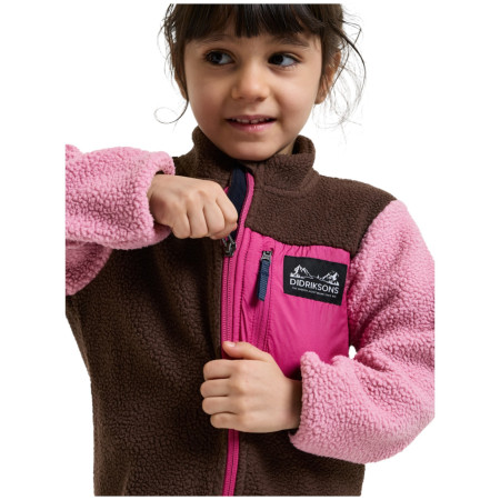 Felpa da bambino Didriksons Anten Kids Fullzip 2 Oyster Pink