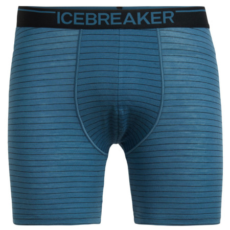 Boxer da uomo Icebreaker Mens Anatomica Long Boxers blu Thunder/Black/Stripe
