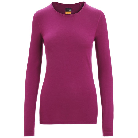 Maglietta sportiva da donna Icebreaker 200 Oasis LS Crewe bordeaux Go Berry