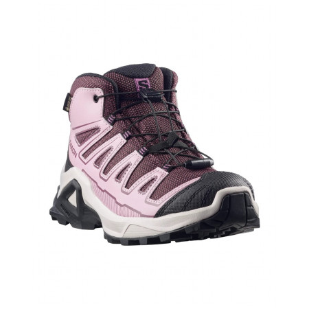 Scarpe da bambino Salomon X Ultra Mid Gtx J Huckleberry-Dawn Pink-Concord Grape