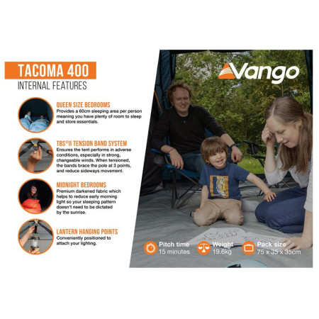Tenda familiare Vango Tacoma 400 Package