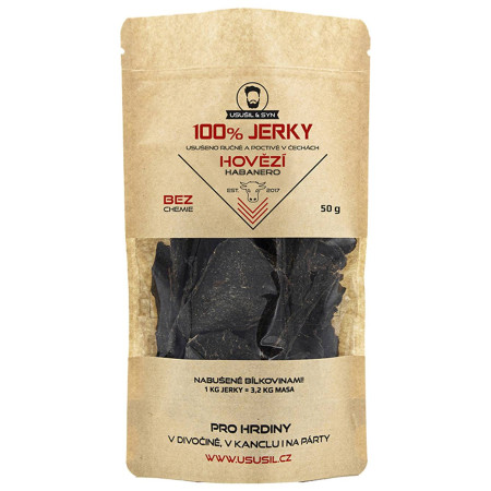 Carne secca Usušil & Syn 100% JERKY Hovězí Habanero 50 g