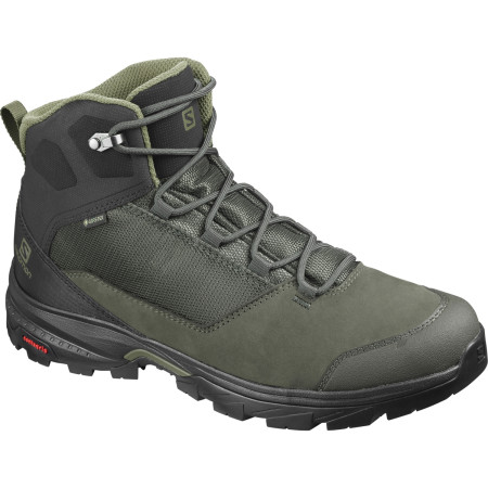 Scarpe da uomo Salomon Outward Gtx nero/verde Peat